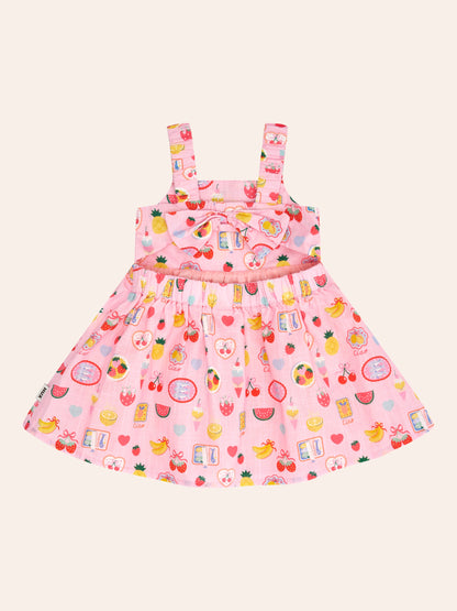 BEACH CLUB PARADISE TIE DRESS - CUPCAKE PINK