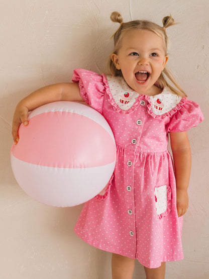 ICING-ON-THE-CUPCAKEPOLKA DOT DRESS - SHERBET