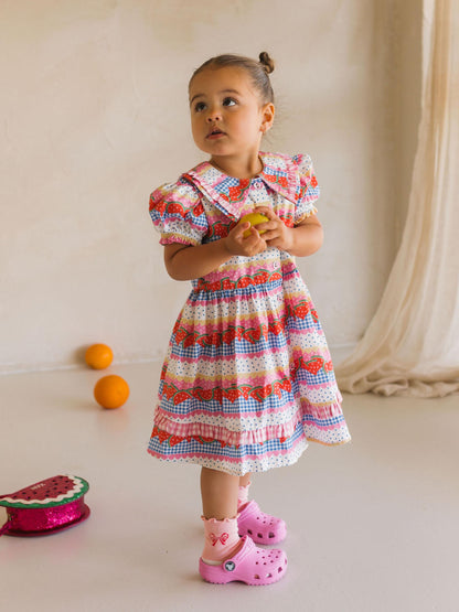 WATERMELON SUGAR COLLAR DRESS