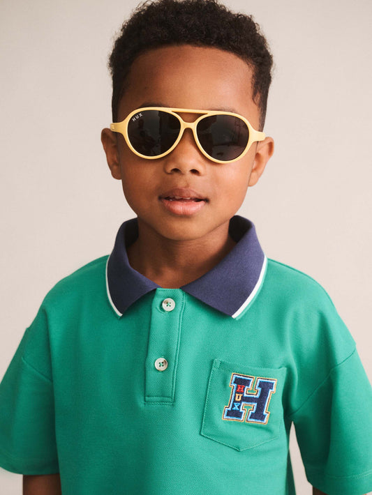 COLLEGIATE PIQUE POLO - VINTAGE GREEN