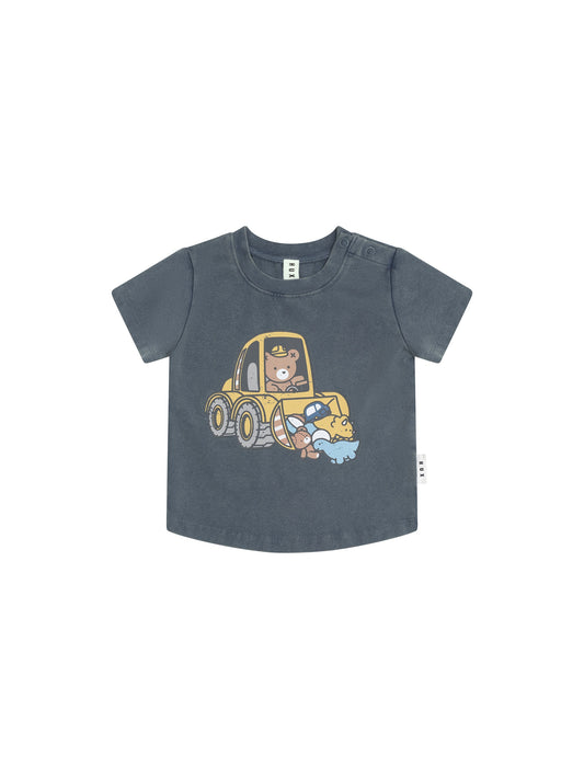 DIGGER HUX T-SHIRT - WASHED NAVY