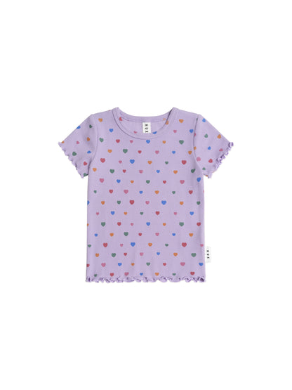 I HEART CAKE RIB TEE - PURPLE ROSE