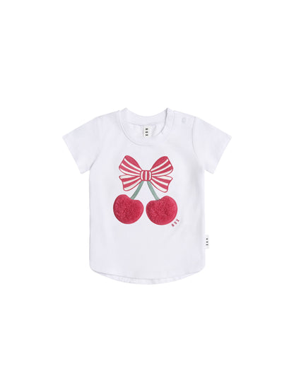 CHERRY PIE TEE- WHITE