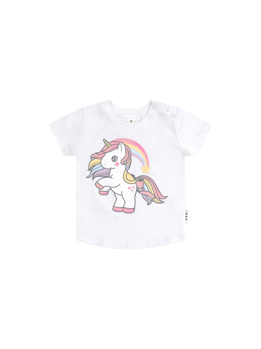 RAINBOW UNICORN T-SHIRT  - WHITE