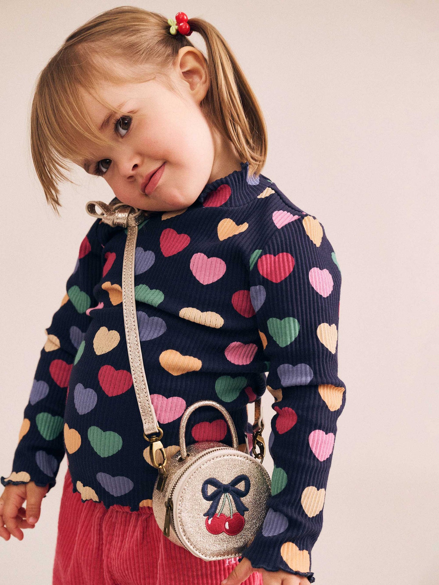 MULTI HEARTS RIB SKIVVY - NAVY
