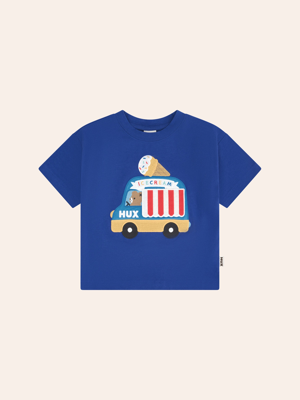 HUX ICE CREAM VAN DROP SHOULDER TEE - COBALT