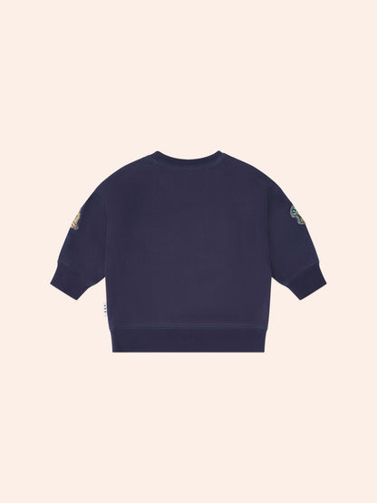 COLLEGIATE PATCHES SWEATSHIRT - NAVY