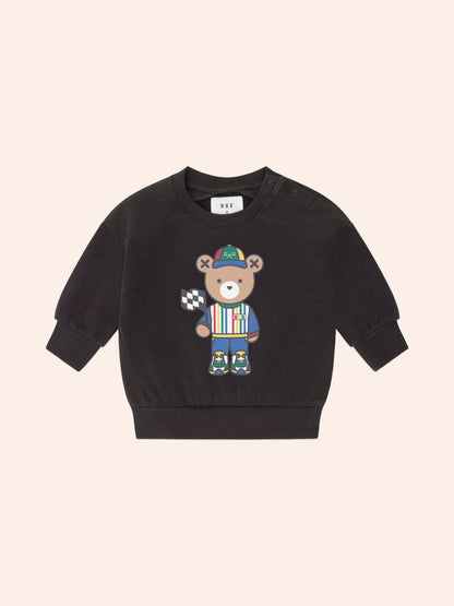 MOTORSPORT HUX PANEL SWEATSHIRT - SOFT BLACK