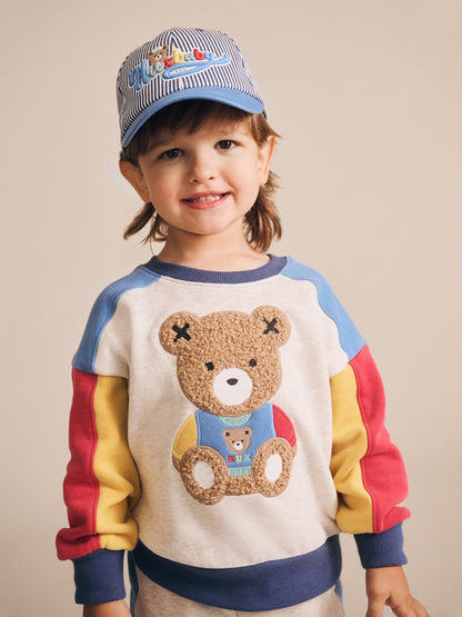 VARSITY HUXBEAR SPLICED SWEATSHIRT - MULTI