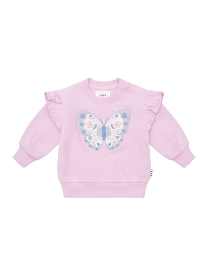 BUTTERFLY FRILL SWEATSHIRT - BLOOM