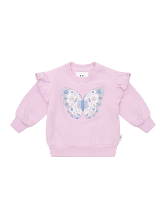 BUTTERFLY FRILL SWEATSHIRT - BLOOM