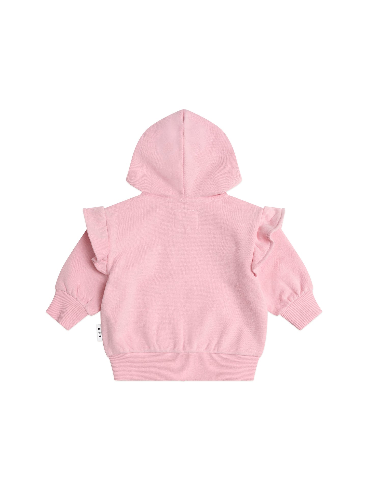 ZIP UP FRILL HOODIE - APRICOT