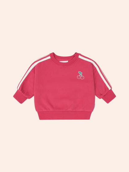 CHERRY RACER STRIPE SWEATSHIRT