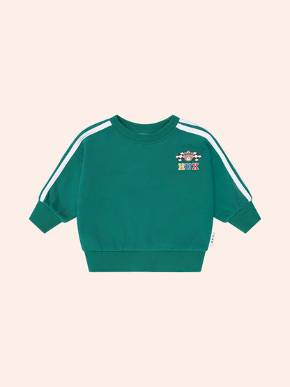 RACER STRIPE SWEATSHIRT - EMERALD