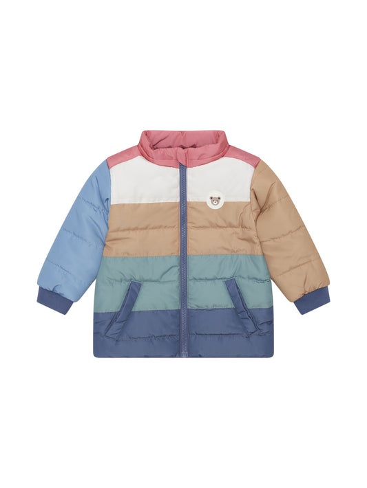 COLOUR BLOCK PARKA - MULTI