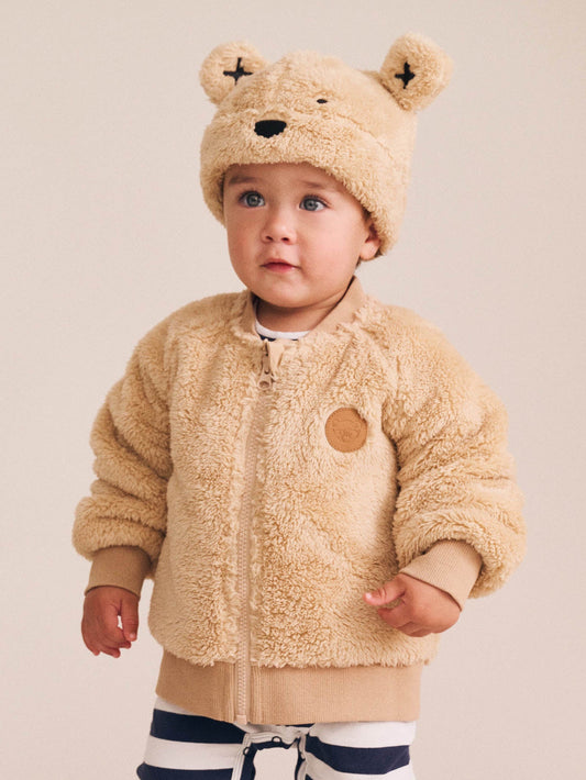 VARSITY HUX FUR JACKET - BEAR