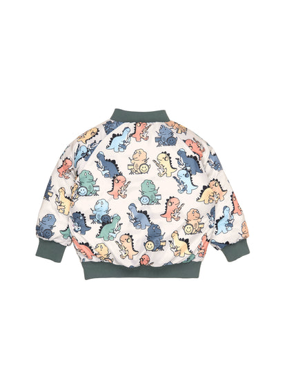 DINO BAND REVERSIBLE BOMBER - LIGHT SPRUCE