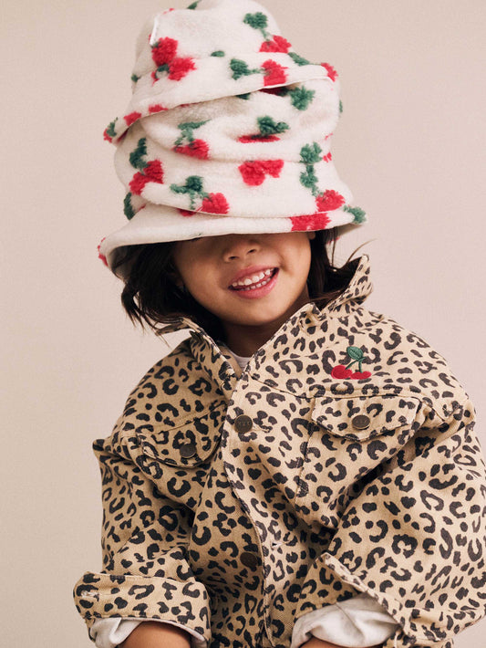 VERY CHERRY LEOPARD PRINT DENIM JACKET - ANIMAL