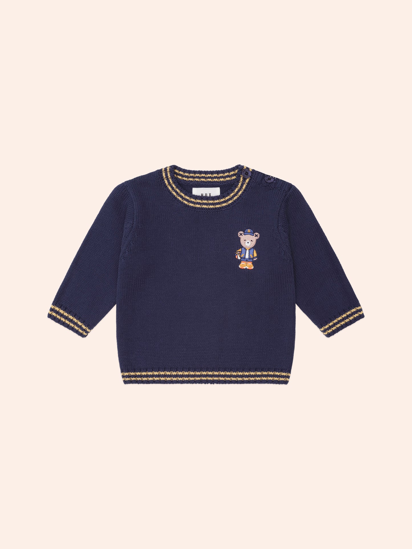 BALLER HUX TIPPED PULLOVER - NAVY