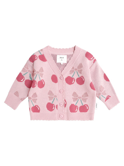 CHERRY PIE SCALLOPED KNIT CARDIGAN - APRICOT