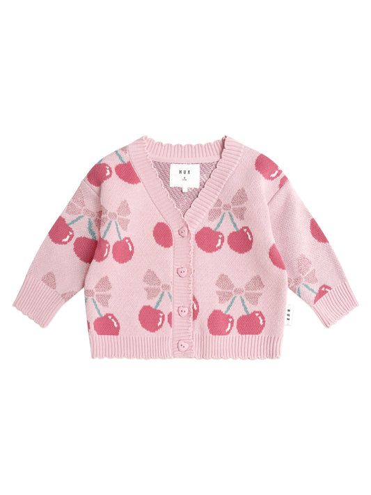 CHERRY PIE SCALLOPED KNIT CARDIGAN - APRICOT