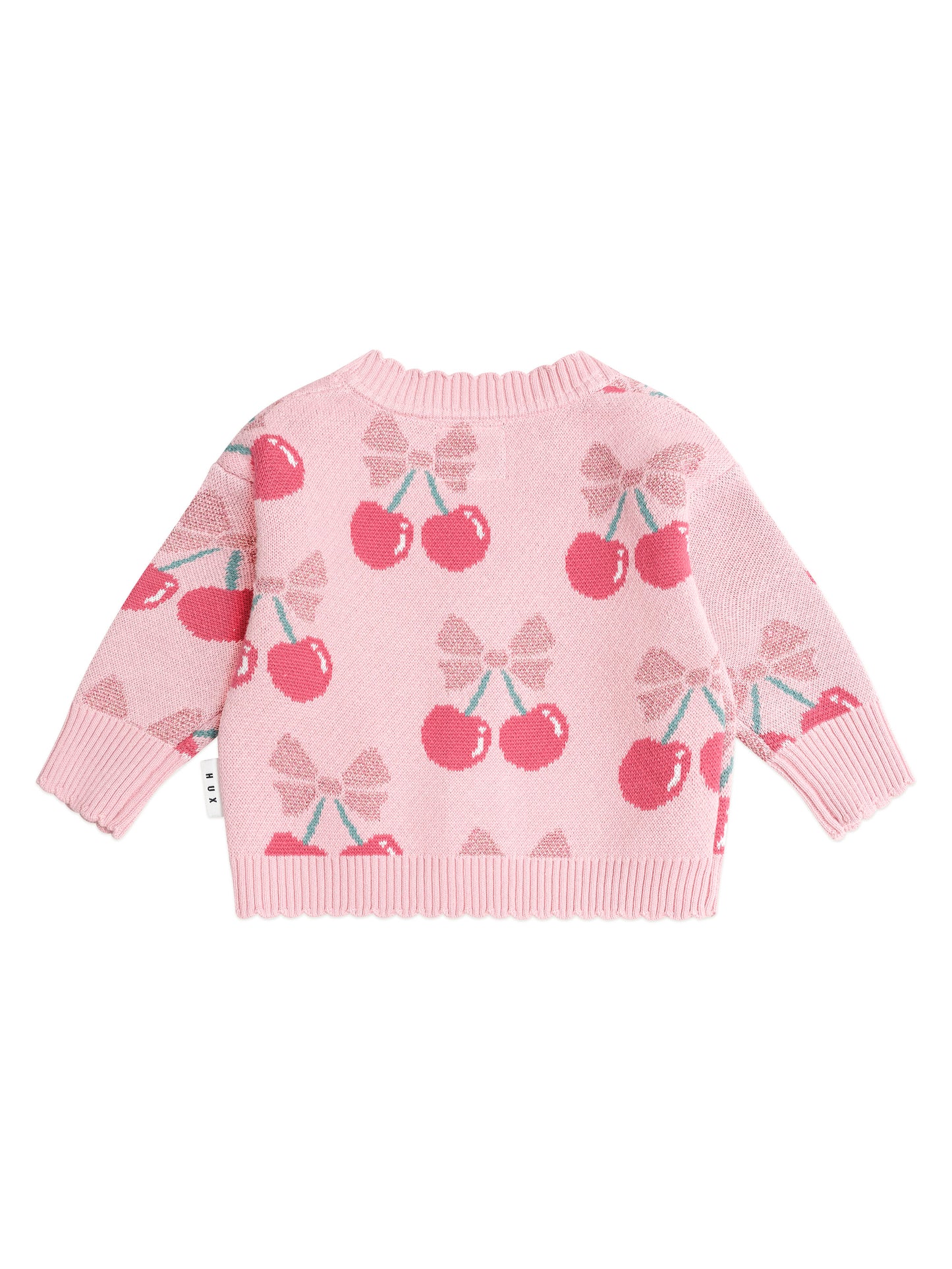CHERRY PIE SCALLOPED KNIT CARDIGAN - APRICOT