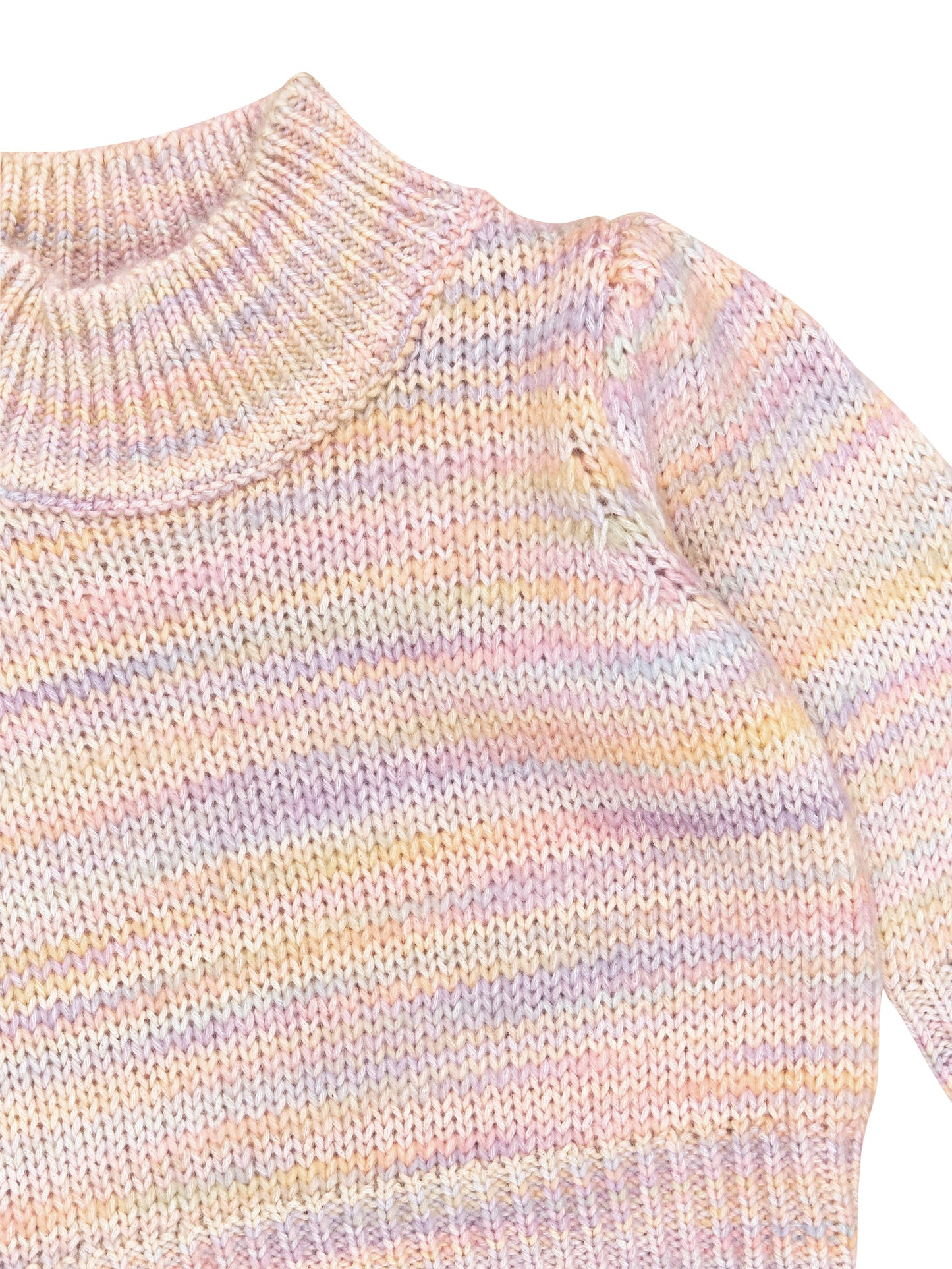 RAINBOW KNIT PUFF JUMPER - RAINBOW