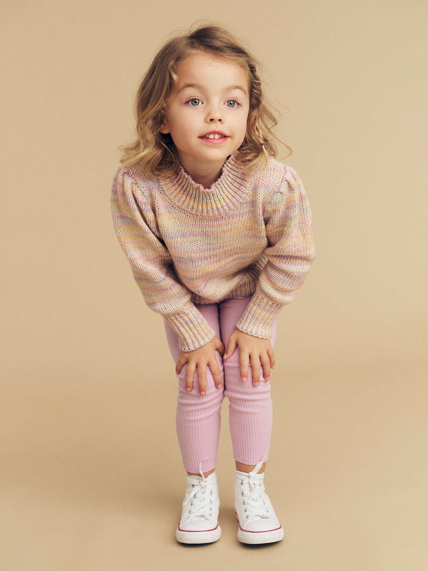 RAINBOW KNIT PUFF JUMPER - RAINBOW