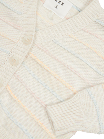 BOXY CARDI - PASTEL STRIPE