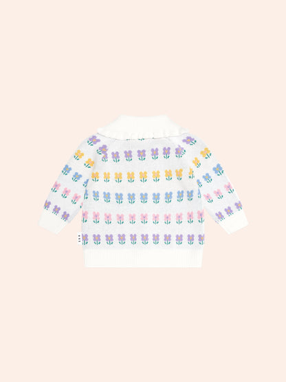 FLOWER FIELDS COLLAR CARDI