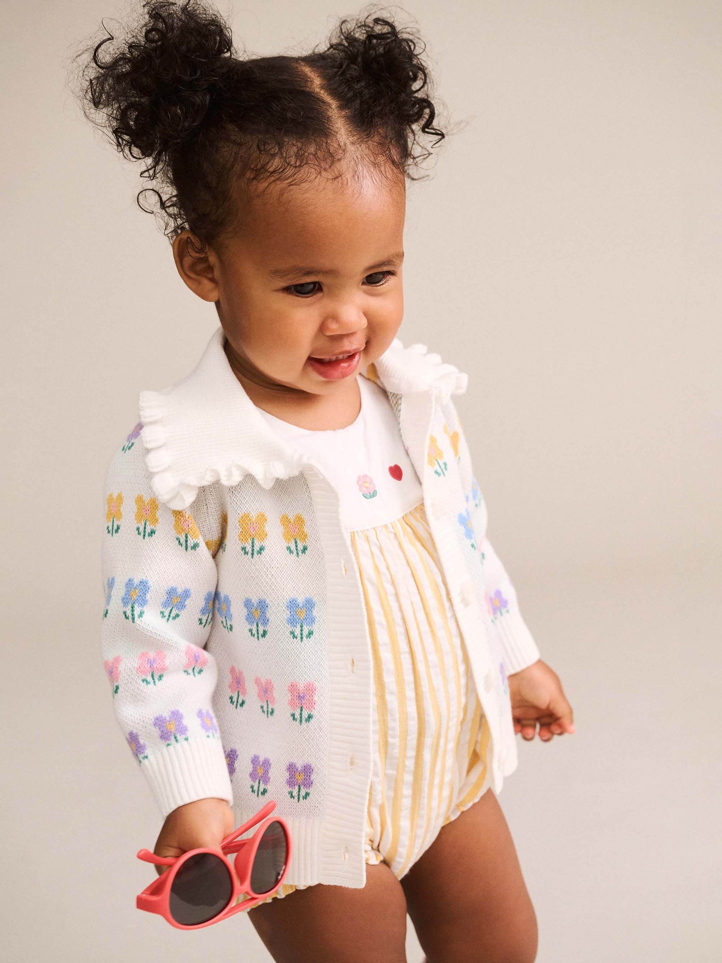 FLOWER FIELDS COLLAR CARDI