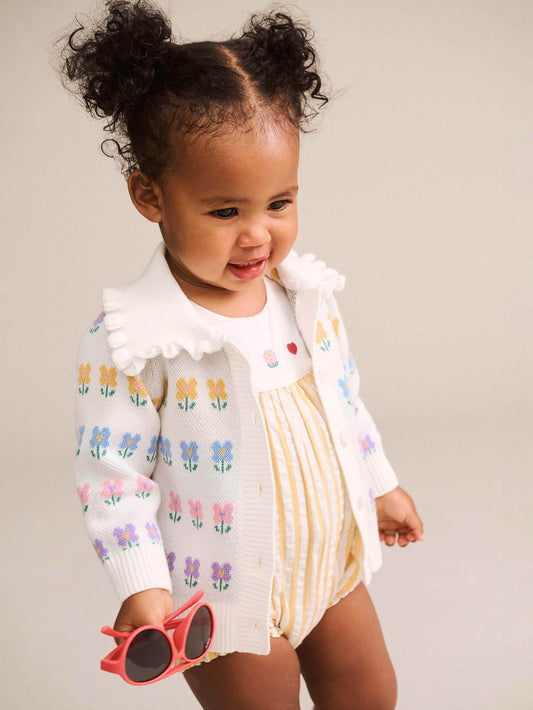 FLOWER FIELDS COLLAR CARDI