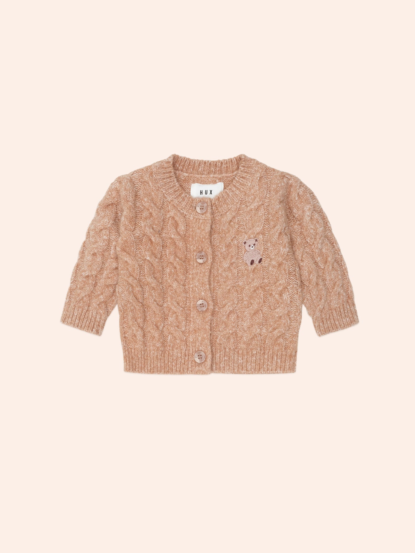 MY FIRST HUX NEWBORN KNIT CARDI - ROSEBUCK