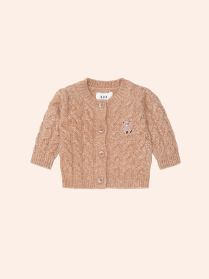 MY FIRST HUX NEWBORN KNIT CARDI - ROSEBUCK