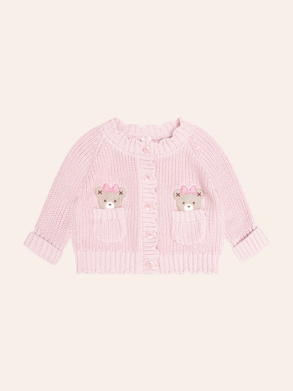 BABY PINK FISHERMAN CARDI