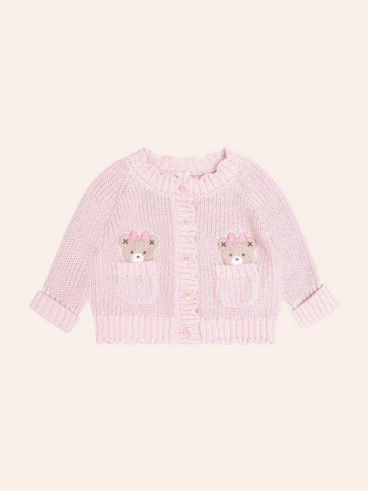 BABY PINK FISHERMAN CARDI