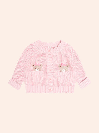 BABY PINK FISHERMAN CARDI