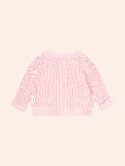BABY PINK FISHERMAN CARDI