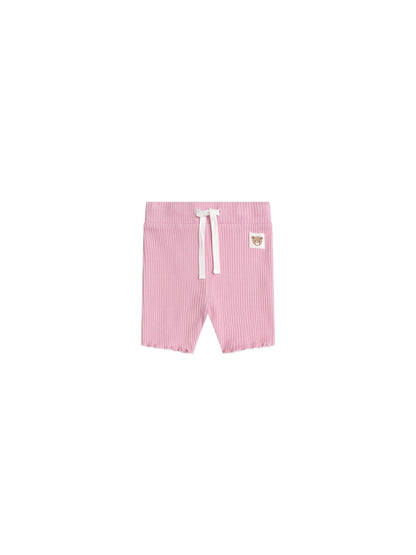 RIB BIKE SHORTY - PINK