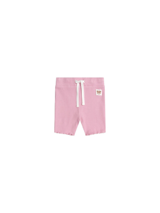 RIB BIKE SHORTY - PINK