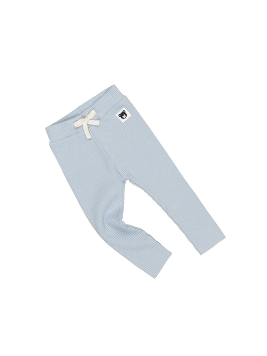 RIB LEGGING - DUSTY BLUE