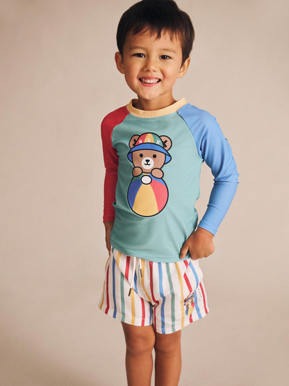 HUXBEAR STRIPEY SWIM SHORTS - MULTI