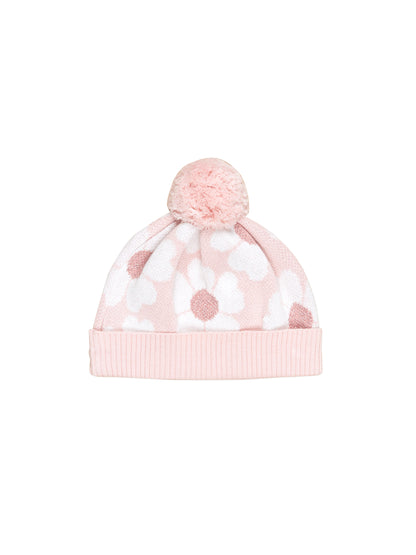 BLOSSOM KNIT BEANIE - PINK PEARL