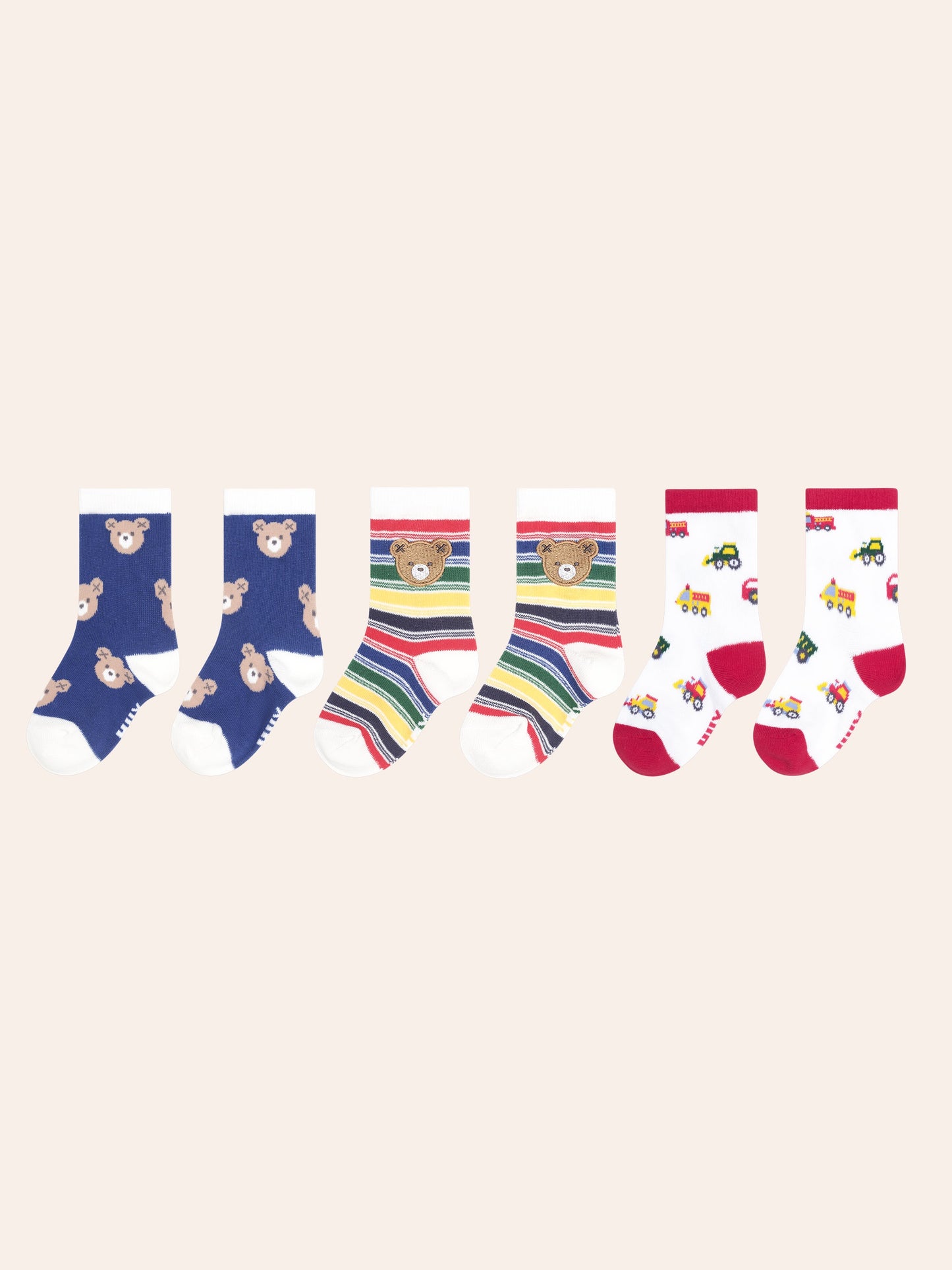 3PK BOYS SOCKS - MULTI