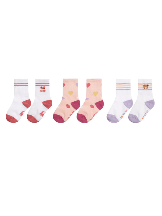 SPORTY SOCKS 3 PACK - SWEETHEART