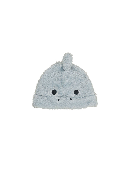 DINO FUR BEANIE - DUSTY BLUE