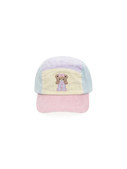 COLOUR BLOCK CORD CAP - BLUSH