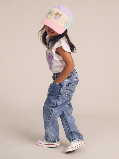 COLOUR BLOCK CORD CAP - BLUSH