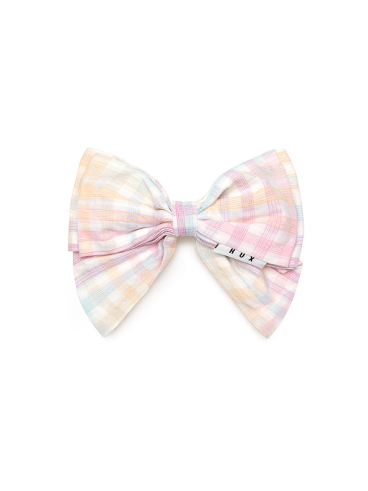 RAINBOW CHECK HAIR BOW