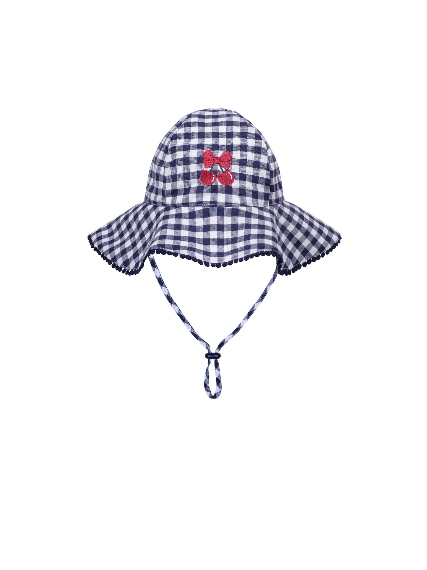FRILLY SUNHAT - CHERRY PIE CHECK